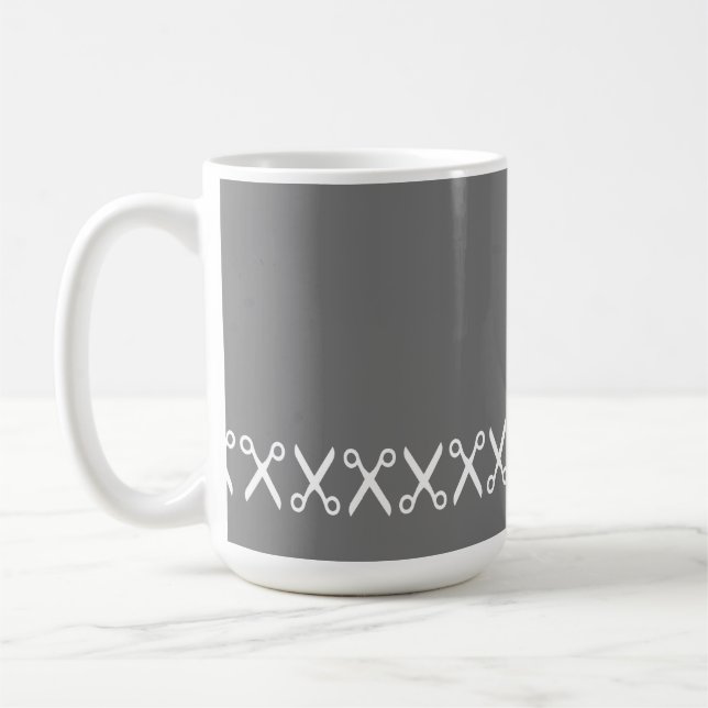 Stiliga Saxar för Klippning Frisör Skräddare Kaffemugg (Vänster)