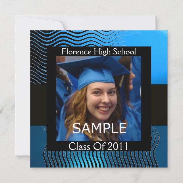 STILIGA VÅGOR FOTO MALL MONOGRAM, Svart Blå (Framsida)