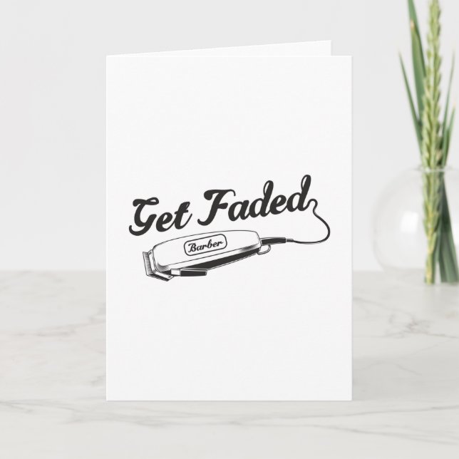 Stililist Barber Get Faded Hairdresser Gift Idea Kort (Framsida)