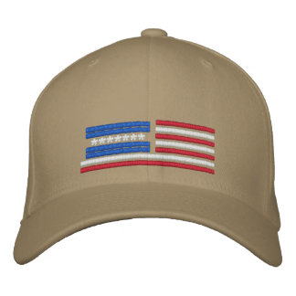 Stiliserad amerikansk Flagga Broderad Keps