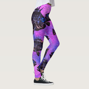 Stiliserad återgång till Rosa/Lila - legeringar Leggings