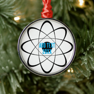 Stiliserad Atom-symbol - jul Julgransprydnad Metall