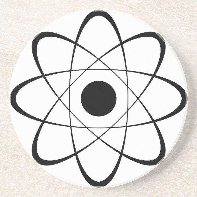 Stiliserad atom-symbol underlägg sandsten (Framsidan)