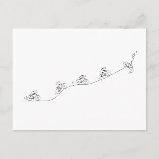 Stiliserad bibliografisk design vykort