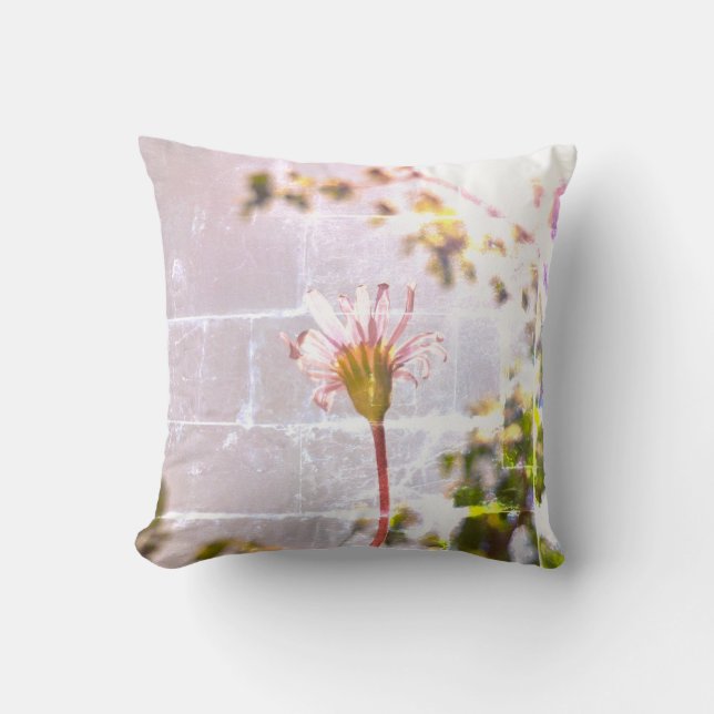 Stiliserad blå tusenskönsstänk kuddcover kudde (Framsida)