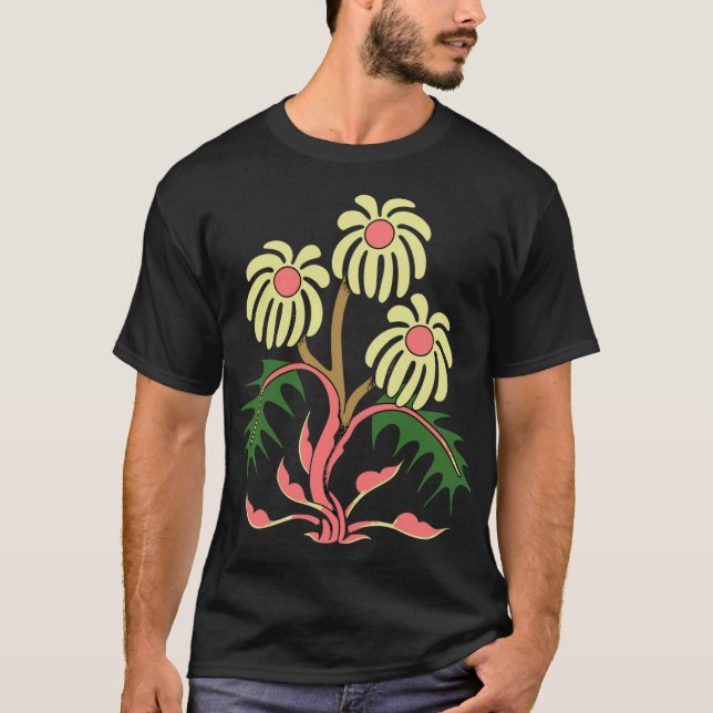 Stiliserad blomillustration – Elegant naturkonst  T Shirt (Framsida)