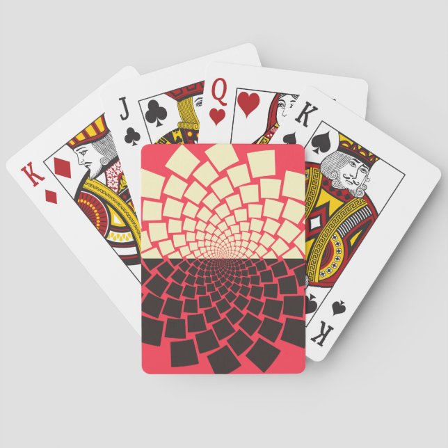 Stiliserad blomma: Black Red Ivory Casinokort (Baksidan)