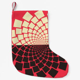 Stiliserad blomma: Black Red Ivory Liten Julstrumpa