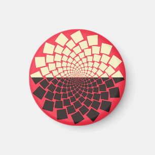 Stiliserad blomma: Black Red Ivory Magnet