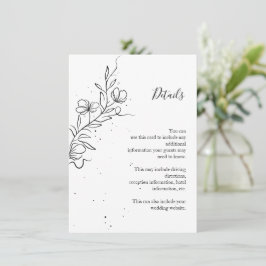 Stiliserad blommar gren och droppar av bläck tilläggskort