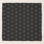 Stiliserad blommigt, geometrisk rosette mönster sv sjal<br><div class="desc">Snyggt scarf med elegant stiliserad geometrisk blommigt motif mönster med chic rosette blommor. Enbart designad för dig av Lycklig Dolphin Studio. Kontakta mig för andra färg!</div>