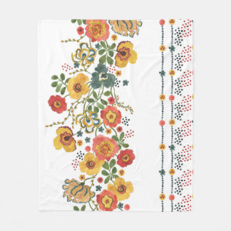 Stiliserad Blommigt: Sömlös vattenfärgsdesign. Fleecefilt