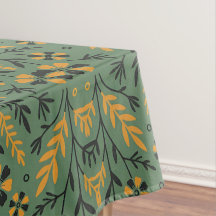 Stiliserad botanisk orange och svart blomsterdesig