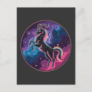 Stiliserad brant Celestial Capricorn-goat Vykort