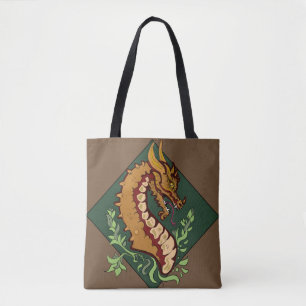 Stiliserad brun dragon tygkasse