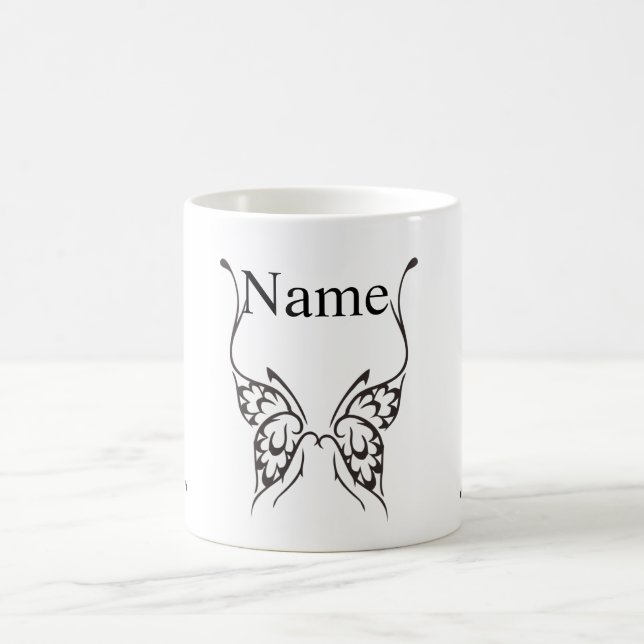 Stiliserad Butterfly Tattoo Thunder_Cove Kaffemugg (Center)