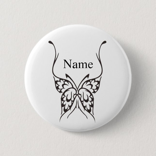 Stiliserad Butterfly Tattoo Thunder_Cove Knapp (Framsida)