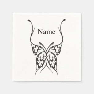 Stiliserad Butterfly Tattoo Thunder_Cove Pappersservett