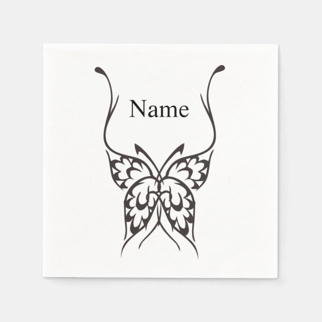 Stiliserad Butterfly Tattoo Thunder_Cove Pappersservett (Framsidan)