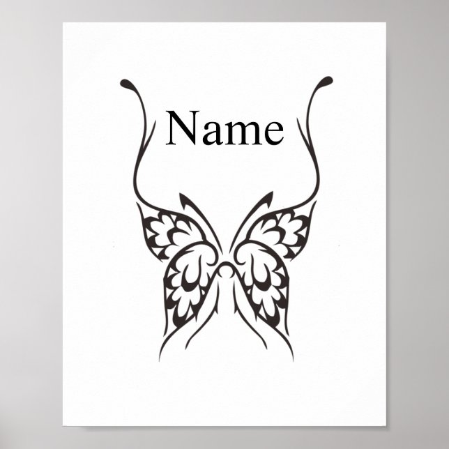 Stiliserad Butterfly Tattoo Thunder_Cove Poster (Framsidan)