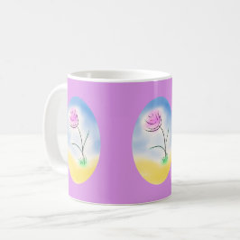 Stiliserad Cameo Scene of a Lycklig Flower - Kaffemugg