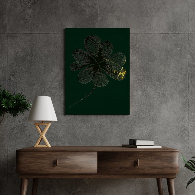 Stiliserad charm | Fyrklöver (40 x 50 cm) Canvastryck (Skapare uppladdad)