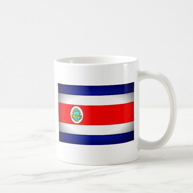 Stiliserad Costa Rica Flagga Kaffemugg (Höger)
