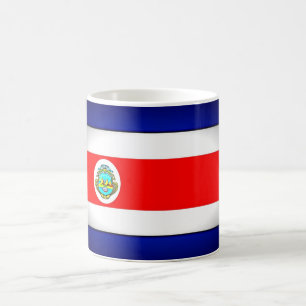 Stiliserad Costa Rica Flagga Kaffemugg