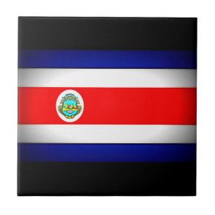 Stiliserad Costa Rica Flagga Kakelplatta