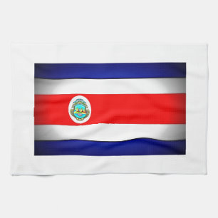 Stiliserad Costa Rica Flagga Kökshandduk
