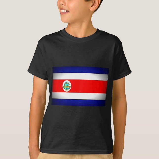 Stiliserad Costa Rica Flagga T Shirt (Framsida)