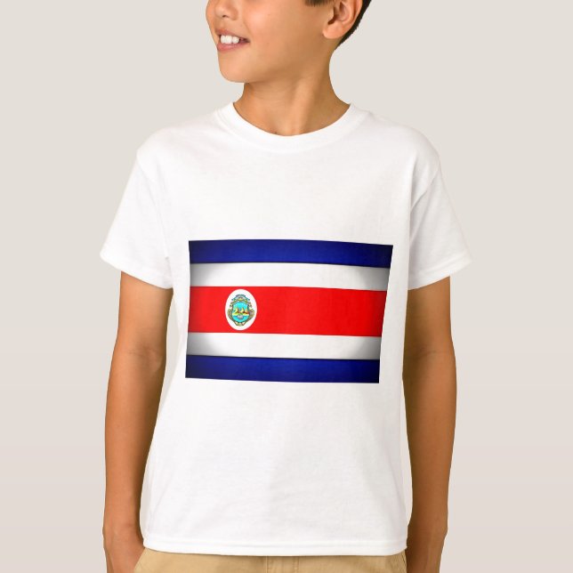Stiliserad Costa Rica Flagga T Shirt (Framsida)
