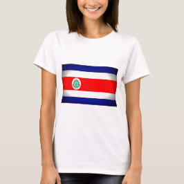 Stiliserad Costa Rica Flagga T-shirt