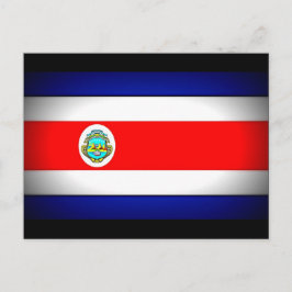 Stiliserad Costa Rica Flagga Vykort