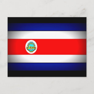 Stiliserad Costa Rica Flagga Vykort