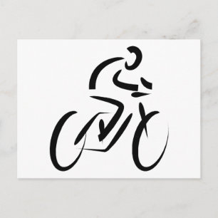 Stiliserad cycle Silhouette Vykort