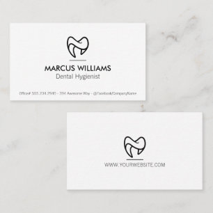 Stiliserad dental Logotyp Visitkort