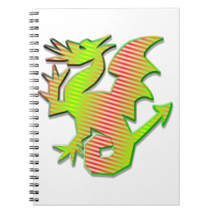 Stiliserad dragon anteckningsbok med spiral