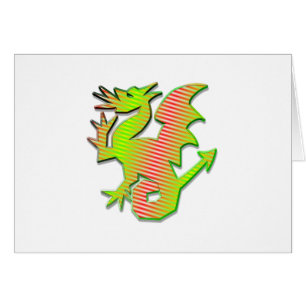 Stiliserad dragon hälsningskort