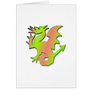 Stiliserad dragon hälsningskort