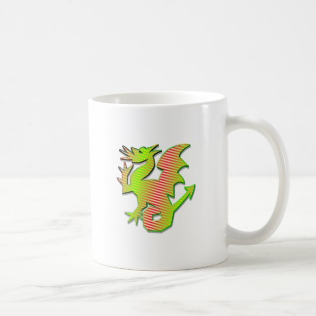 Stiliserad dragon kaffemugg (Höger)