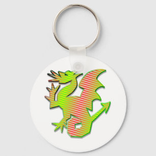 Stiliserad dragon nyckelring