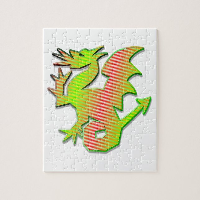 Stiliserad dragon pussel (Vertikal)