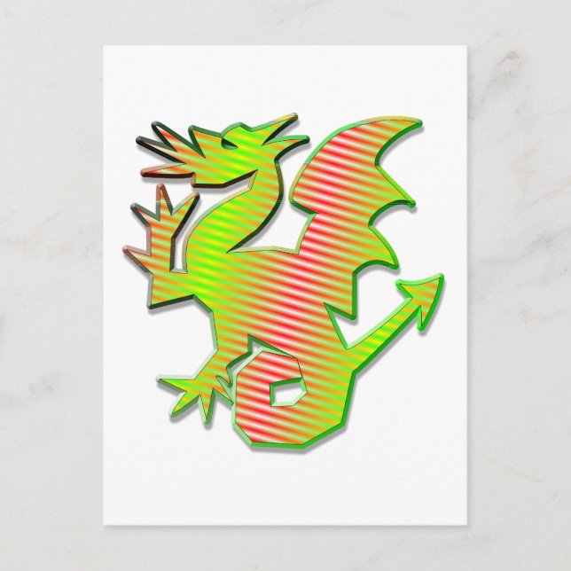 Stiliserad dragon vykort (Framsida)