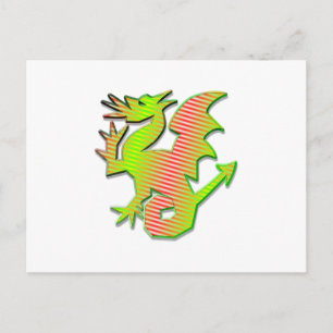 Stiliserad dragon vykort