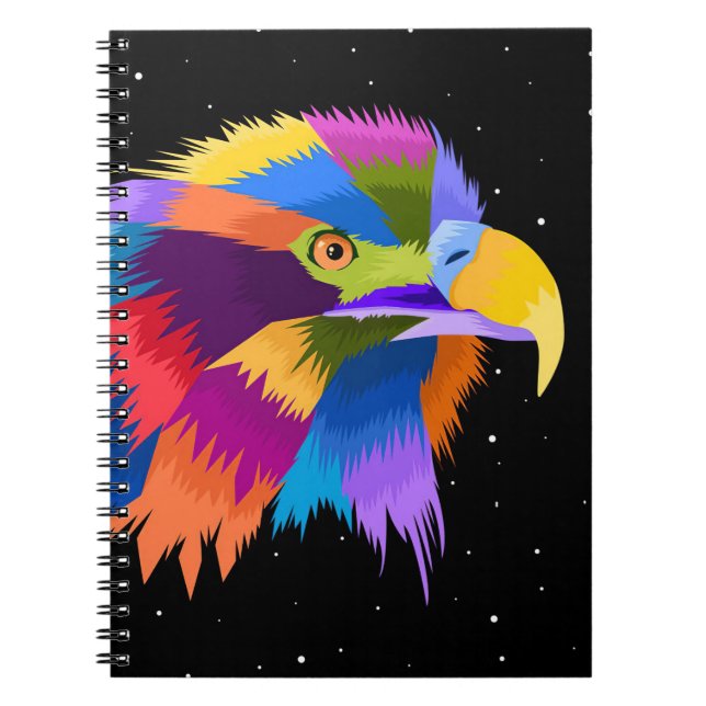Stiliserad Eagle Pop Anteckningsbok (Framsidan)