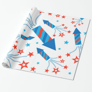 Stiliserad Fireworks Freedom Mönster Presentpapper