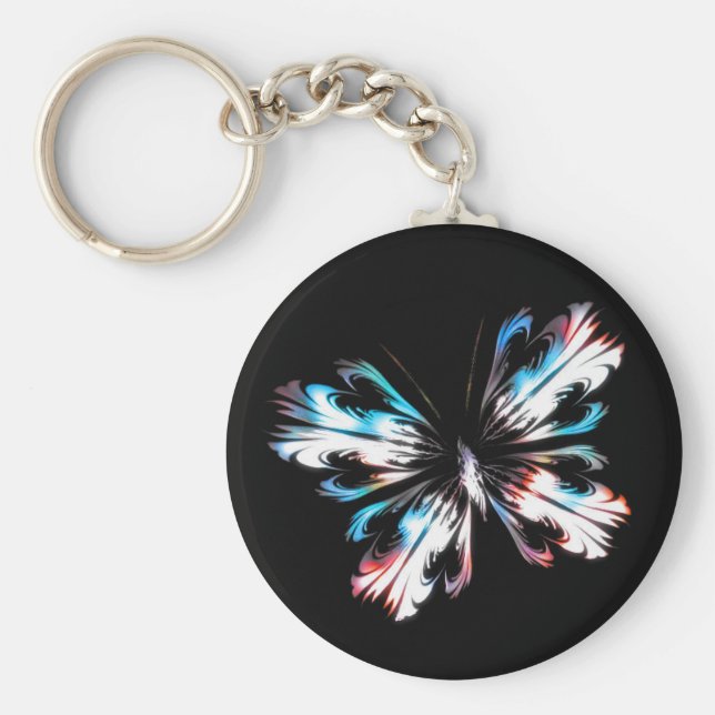 Stiliserad fjäril 2 nyckelring (Framsidan)