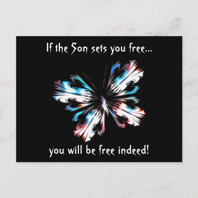 Stiliserad fjäril 2 vykort (Framsida)