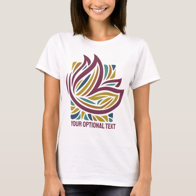 Stiliserad fjäril, valfri text t shirt (Framsida)